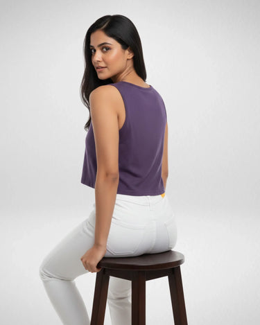 Let's Be Mermaids | Women’s Crop Tank | Purple - Avaiya Store
