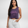 Let's Be Mermaids | Women’s Crop Tank | Purple - Avaiya Store