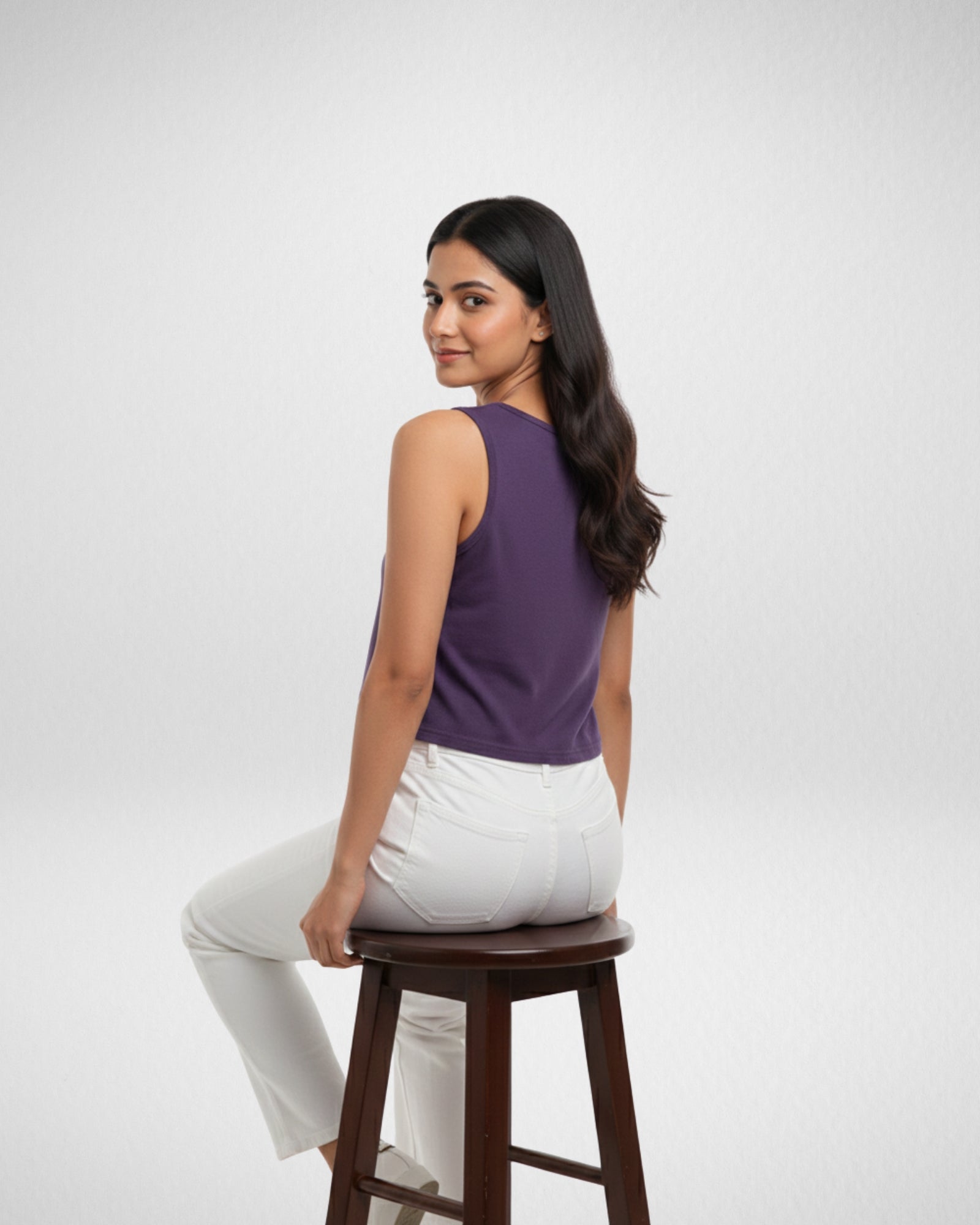 Heart Spider Web | Women’s Crop Tank | Purple