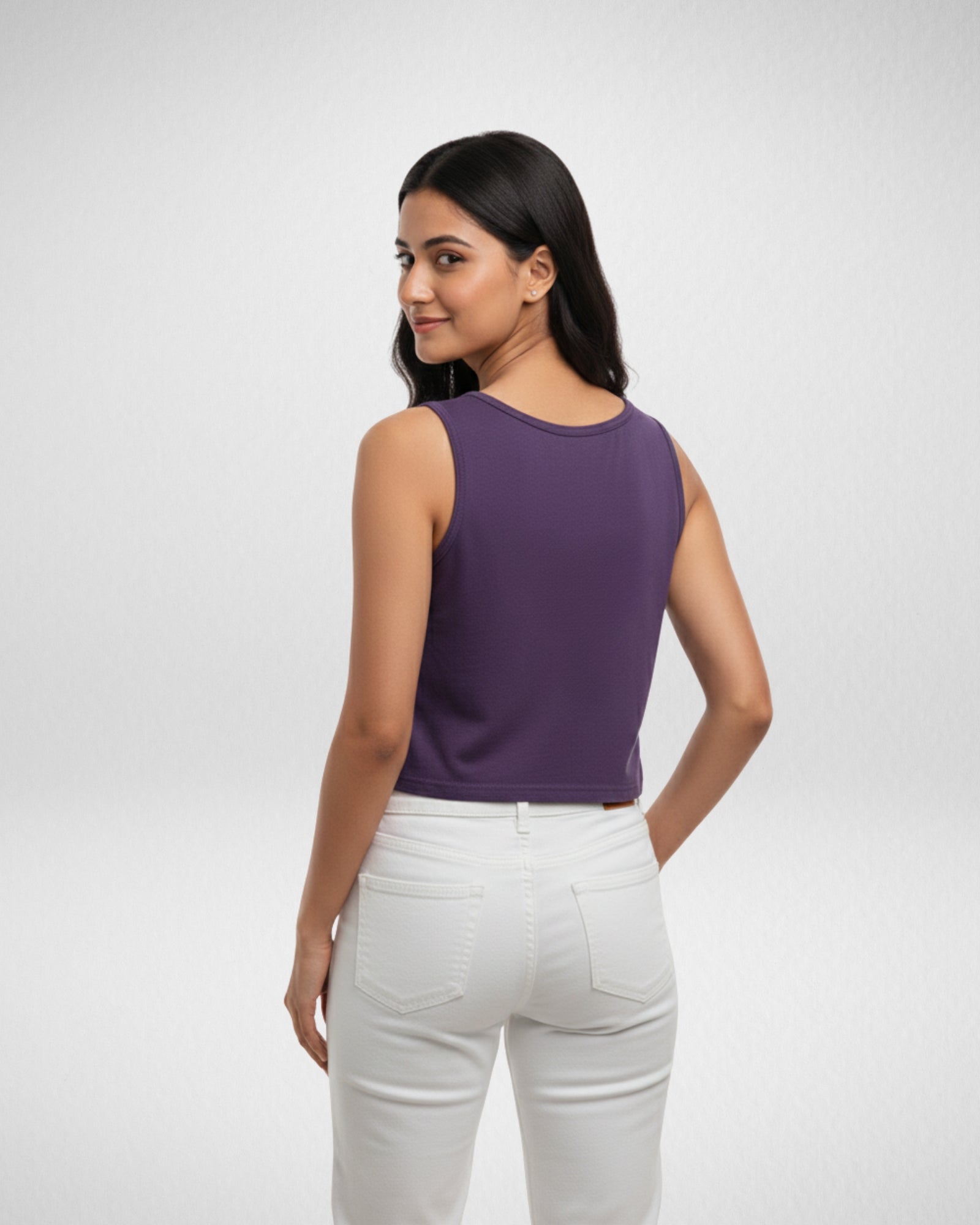 Heart Spider Web | Women’s Crop Tank | Purple