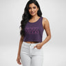 Cozy Vibes | Women’s Crop Tank | Purple - Avaiya Store