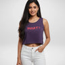 What? | Women’s Crop Tank | Purple - Avaiya Store
