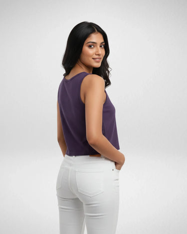 Star | Women’s Crop Tank | Purple - Avaiya Store