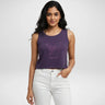 Spring Is Here | Women’s Crop Tank | Purple - Avaiya Store