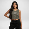 Let's Be Mermaids | Women’s Crop Tank | Olive Green - Avaiya Store