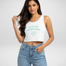 Let's Be Mermaids | Women’s Crop Tank | White - Avaiya Store