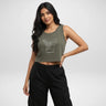 Spring is Here | Women’s Crop Tank | Olive Green - Avaiya Store