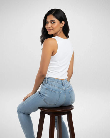 i’m Literally Just A Girl | Women’s Crop Tank | White - Avaiya Store