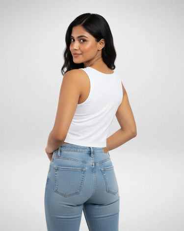 i’m Literally Just A Girl | Women’s Crop Tank | White - Avaiya Store