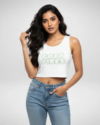 Cozy Vibes | Women’s Crop Tank | White