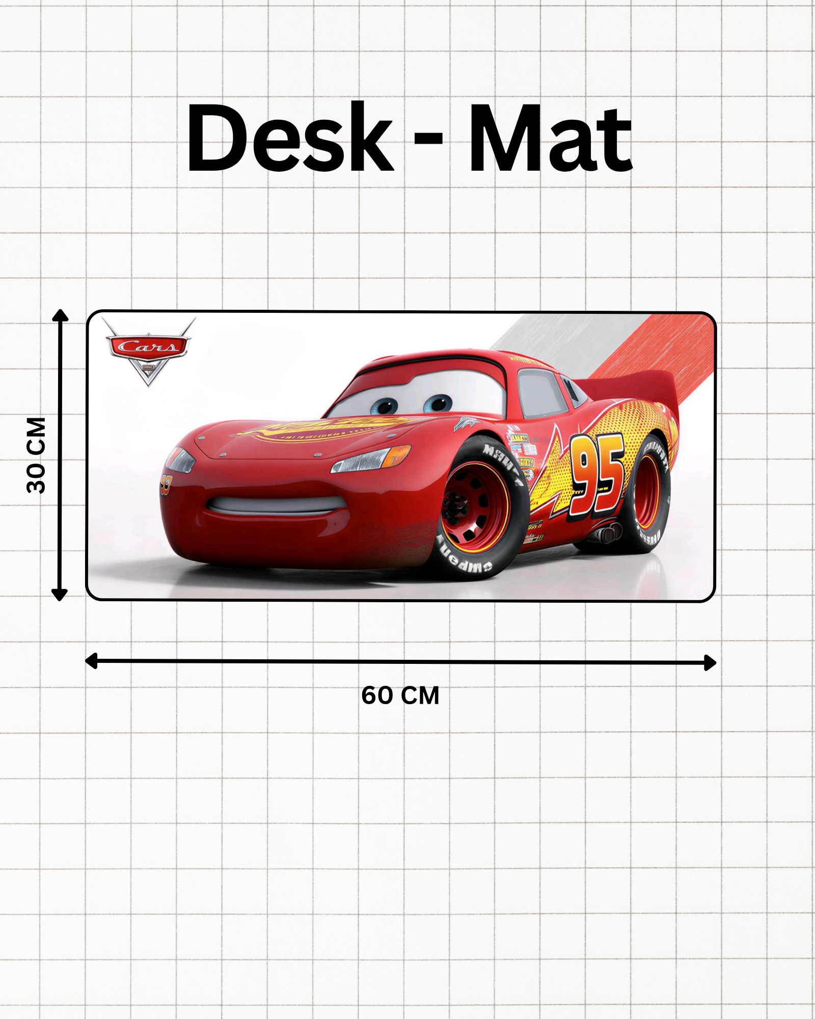 Lightning McQueen 001 | Cars Movie Character | Car Collection | Desk-Mat