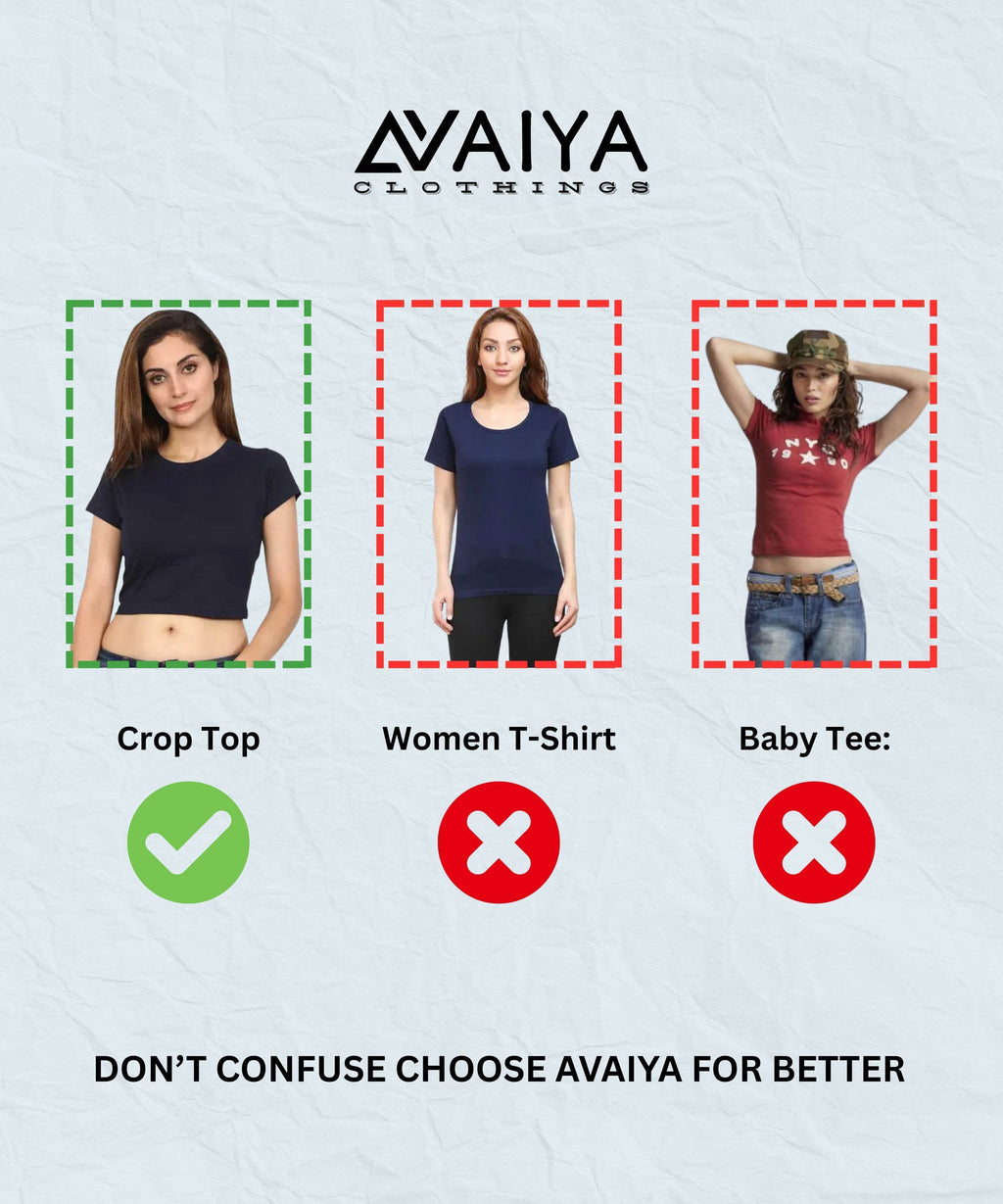 Pretty Little Girl | Women Crop Top | Red - Avaiya Clothings