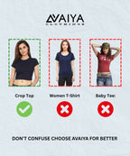 Pretty Little Girl | Women Crop Top | Red - Avaiya Clothings