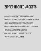 Zipper Hooded Jacket | Black | For Man & Woman