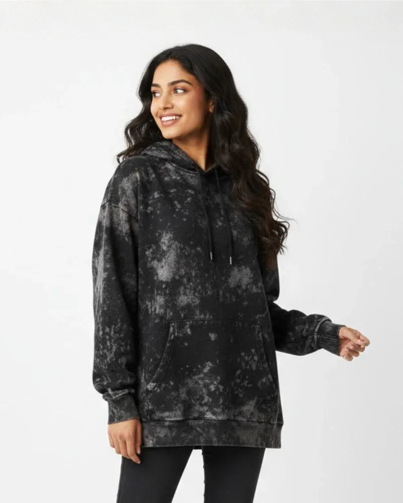 Plain Black Acid Washed Hoodie | For Man And Woman - Avaiya Store