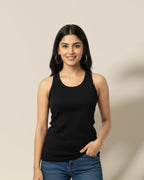 Plain Black Women's Tank Top - Avaiya Store