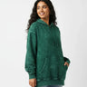 Plain Bottle Green Acid Washed Hoodie | For Man And Woman - Avaiya Store