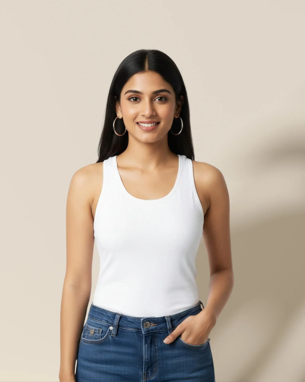 Plain White Women's Tank Top - Avaiya Store