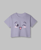 Winking | Women Crop Top | Lavender - Avaiya Store