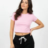 Plain Light Baby Pink Baby Tee For Women - Avaiya Store