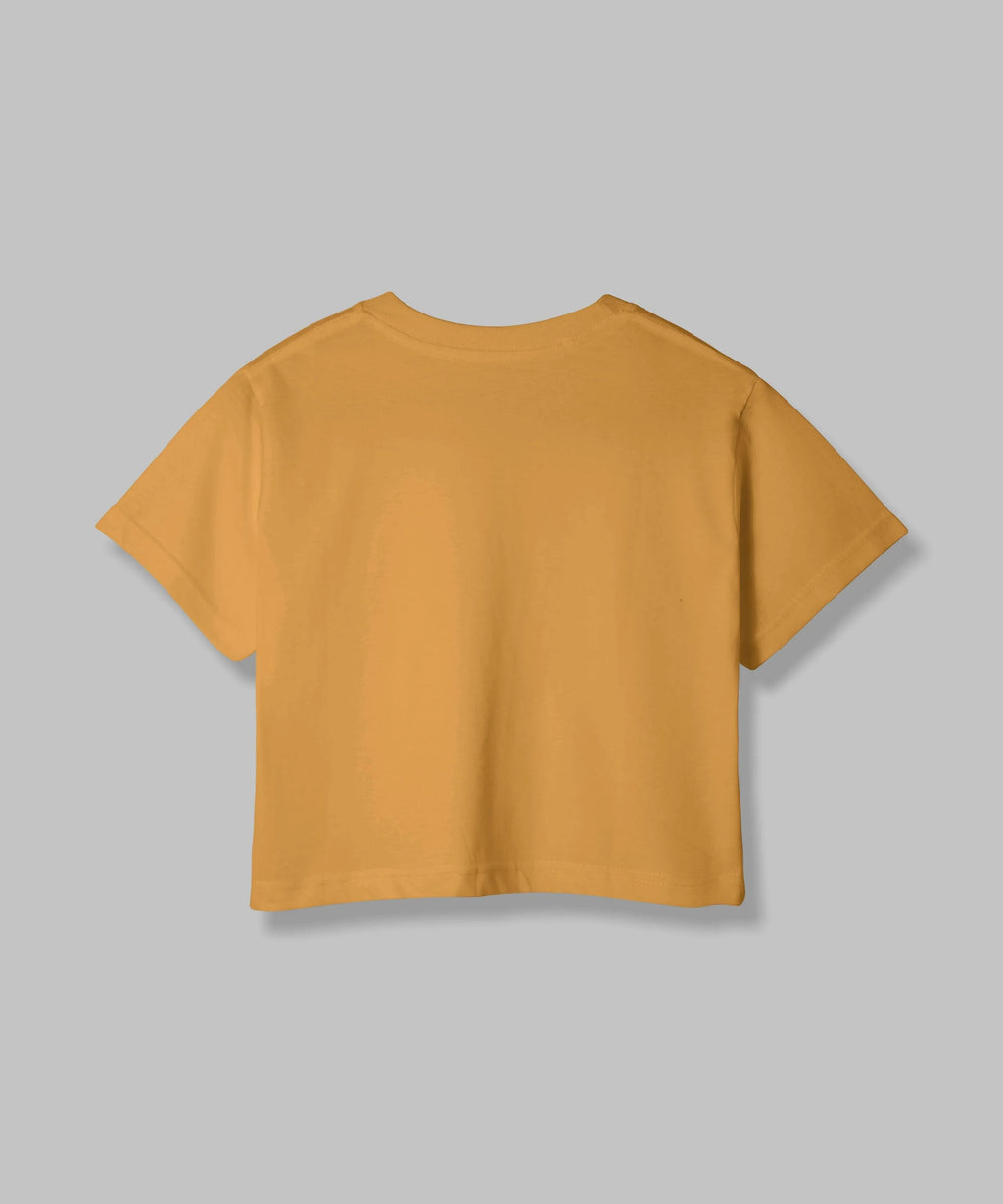 Everything Will Be Fine | Women Crop Top | Golden Yellow - Avaiya Store