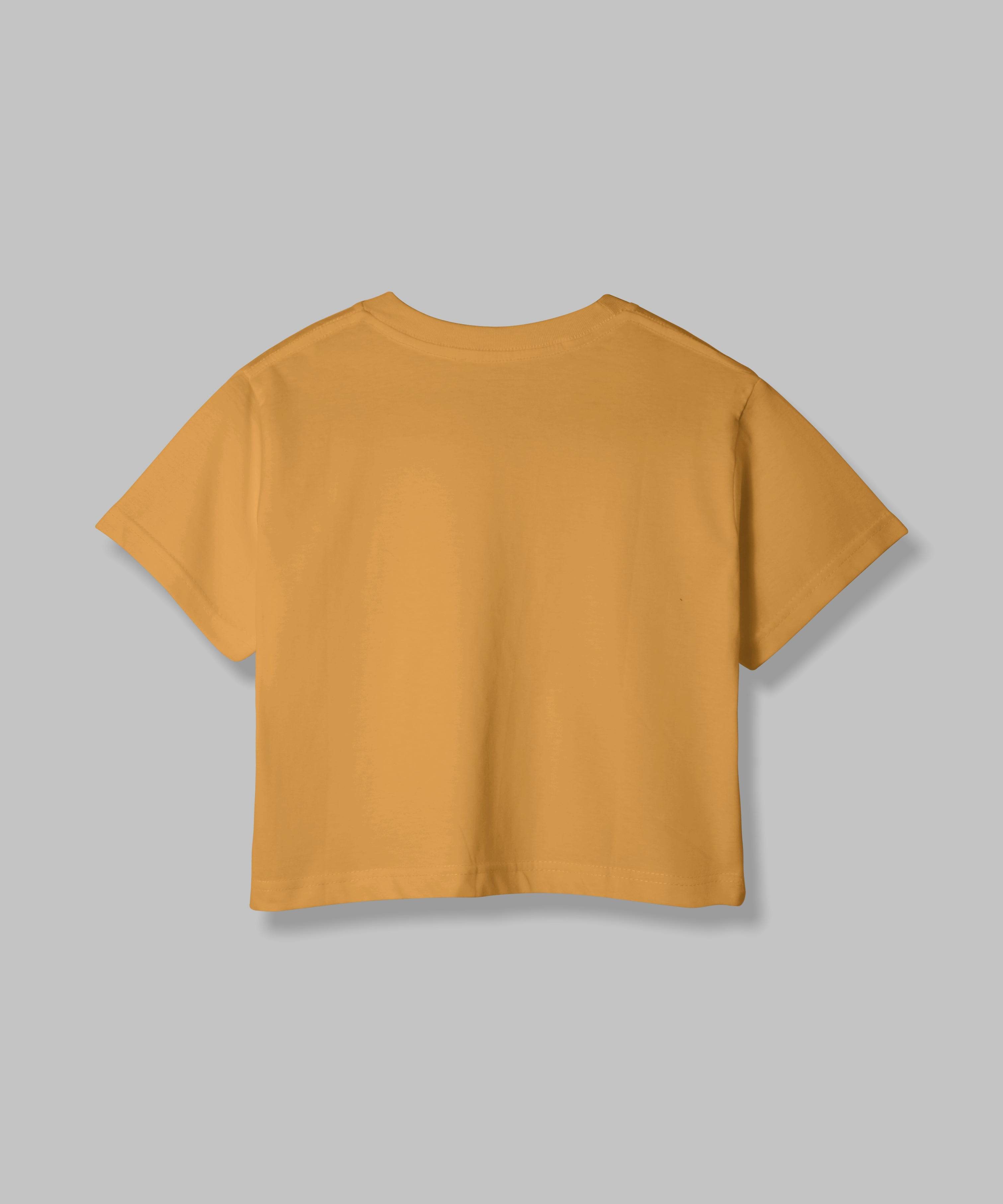 Everything Will Be Fine | Women Crop Top | Golden Yellow - Avaiya Clothings