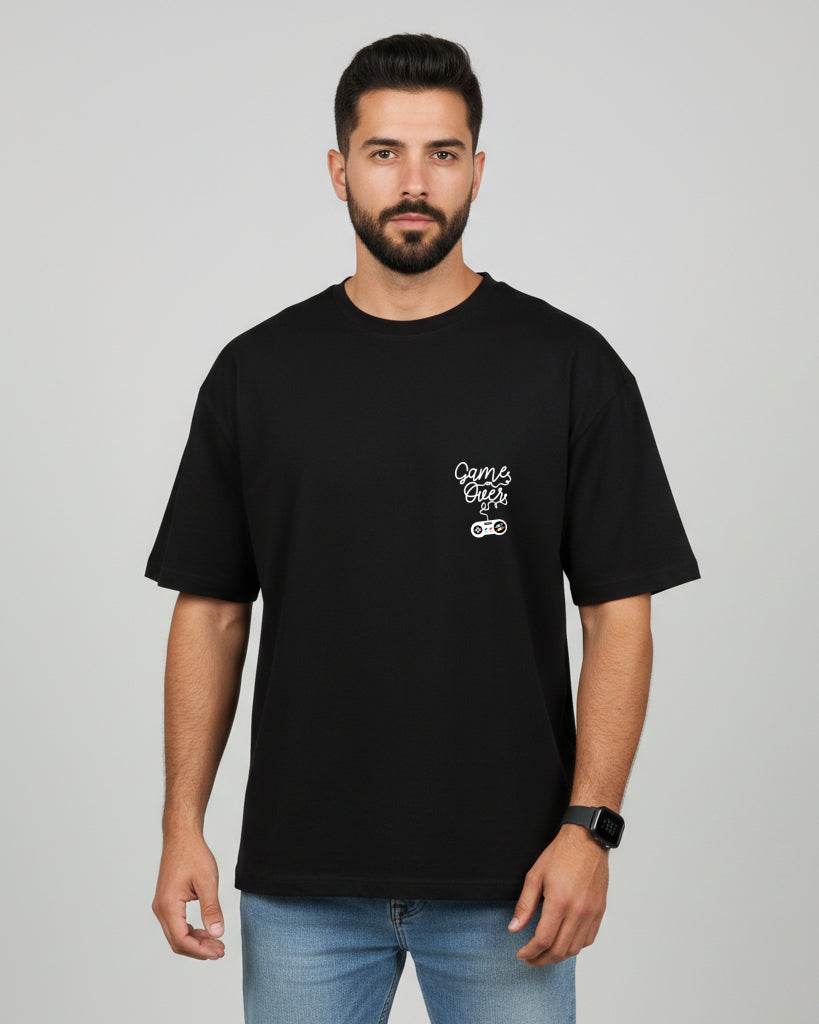 Game Over Oversized T-Shirt | Premium Quality by Avaiya | Unisex - Avaiya Clothings