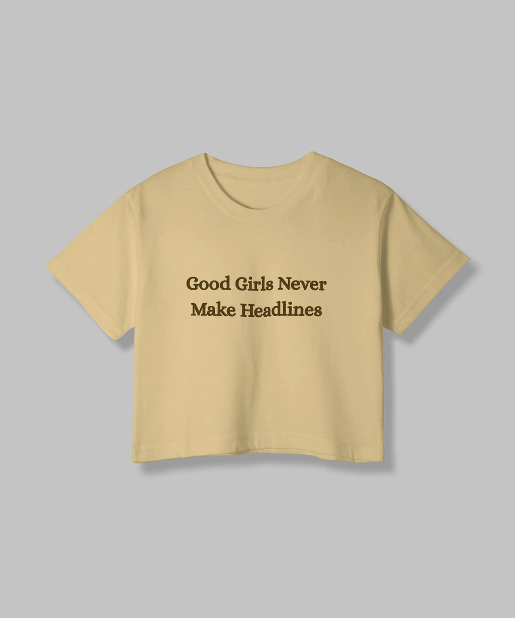 Good Girl | Women Crop Top | Beige - Avaiya Store