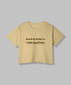 Good Girl | Women Crop Top | Beige - Avaiya Store