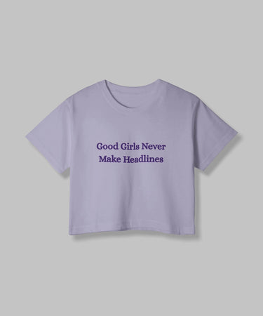 Good Girl | Women Crop Top | Lavender - Avaiya Store