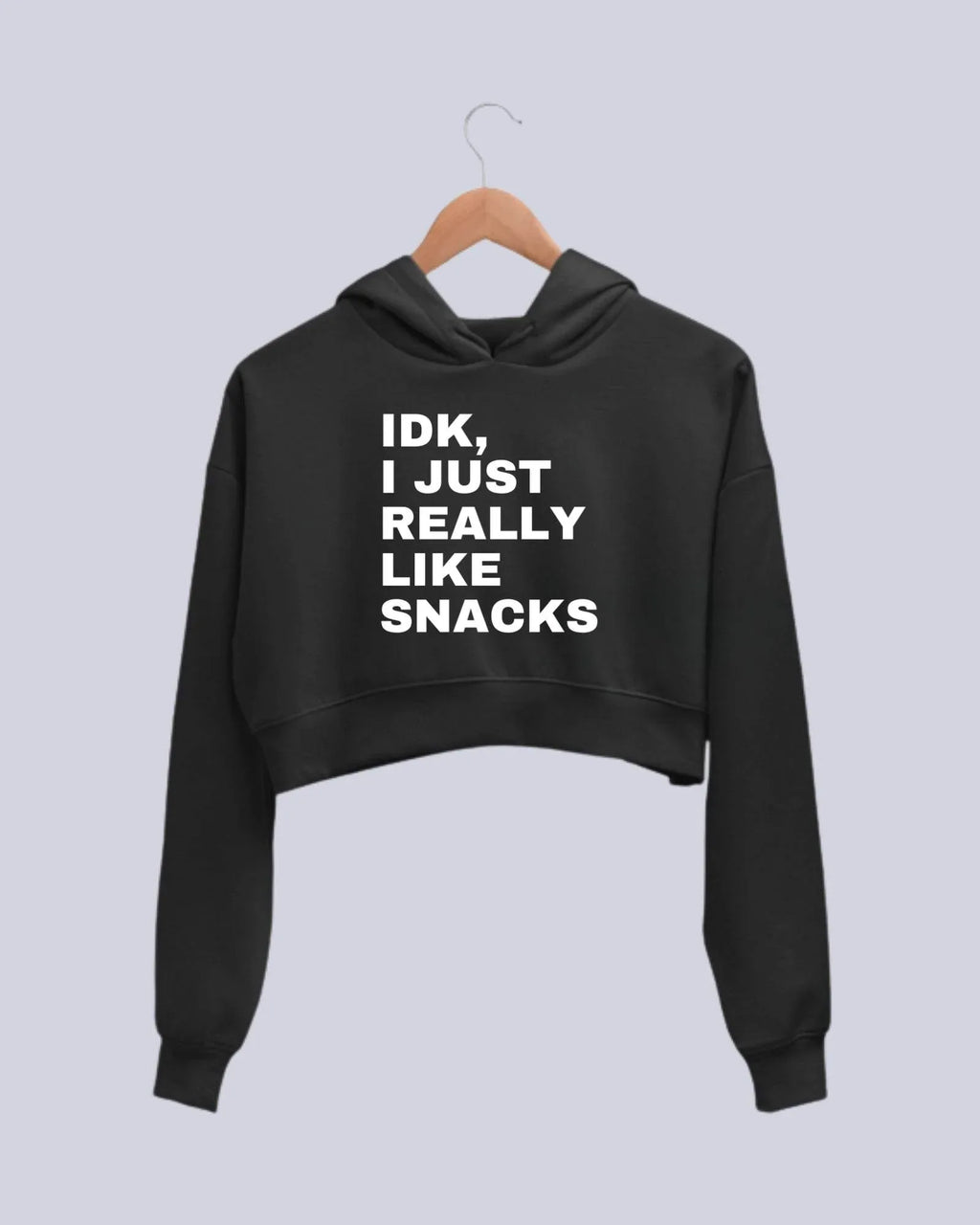 IDK Women’s Crop Hoodie | Black - Avaiya Store