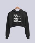 IDK Women’s Crop Hoodie | Black - Avaiya Store
