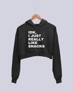 IDK Women’s Crop Hoodie | Black - Avaiya Store