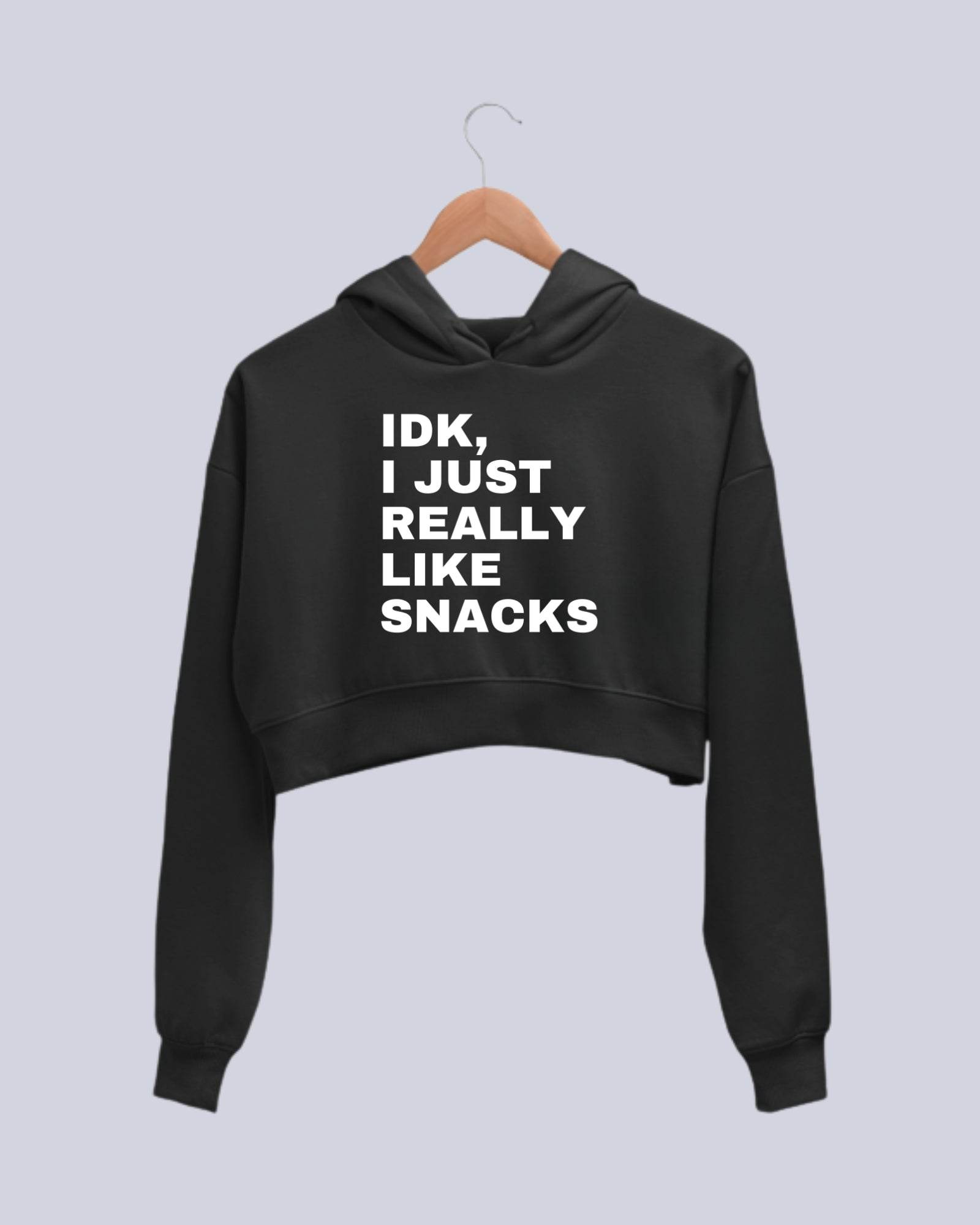 IDK Women’s Crop Hoodie | Black - Avaiya Clothings