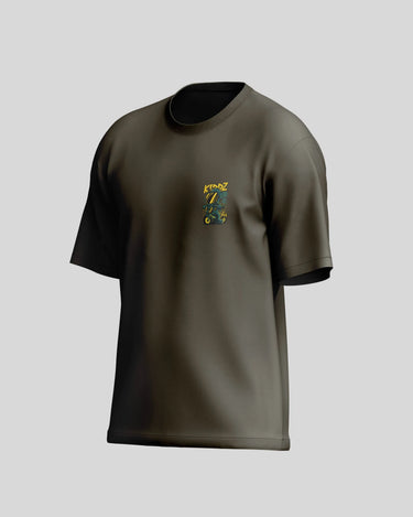 Kiddz Oversized T-Shirt | Olive Green | Premium Quality by AvaiYa | Unisex - Avaiya Store