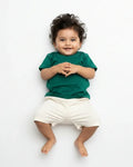 Crew Neck T-Shirt | 0-4 Yrs | For Both Girls & Boys | Bottle Green - Avaiya Store