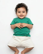 Crew Neck T-Shirt | 0-4 Yrs | For Both Girls & Boys | Flag Green - Avaiya Store