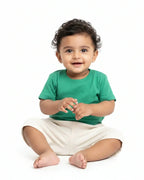 Crew Neck T-Shirt | 0-4 Yrs | For Both Girls & Boys | Flag Green - Avaiya Store