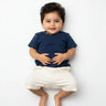 Crew Neck T-Shirt | 0-4 Yrs | For Both Girls & Boys | Navy Blue - Avaiya Store