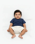 Crew Neck T-Shirt | 0-4 Yrs | For Both Girls & Boys | Navy Blue - Avaiya Store