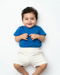 Crew Neck T-Shirt | 0-4 Yrs | For Both Girls & Boys | Royal Blue - Avaiya Store