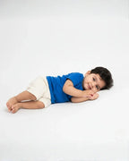 Crew Neck T-Shirt | 0-4 Yrs | For Both Girls & Boys | Royal Blue - Avaiya Store