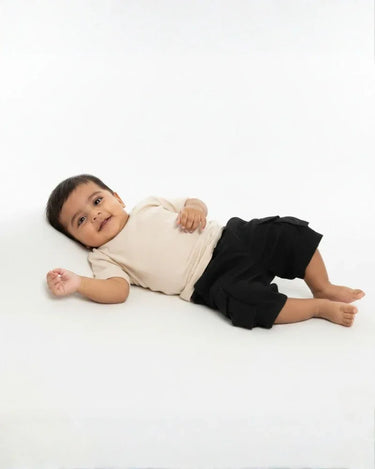 Crew Neck T-Shirt | 0-4 Yrs | For Both Girls & Boys | Off-White - Avaiya Store