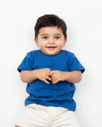 Crew Neck T-Shirt | 0-4 Yrs | For Both Girls & Boys | Royal Blue - Avaiya Store