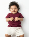 Crew Neck T-Shirt | 0-4 Yrs | For Both Girls & Boys | Maroon - Avaiya Store