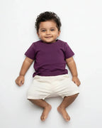 Crew Neck T-Shirt | 0-4 Yrs | For Both Girls & Boys | Purple - Avaiya Store