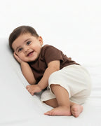 Crew Neck T-Shirt | 0-4 Yrs | For Both Girls & Boys | Coffee Brown - Avaiya Store