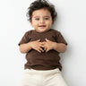 Crew Neck T-Shirt | 0-4 Yrs | For Both Girls & Boys | Coffee Brown - Avaiya Store