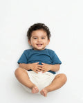 Crew Neck T-Shirt | 0-4 Yrs | For Both Girls & Boys | Petrol Blue - Avaiya Store