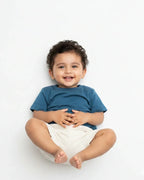 Crew Neck T-Shirt | 0-4 Yrs | For Both Girls & Boys | Petrol Blue - Avaiya Store